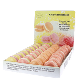 Macarons effervescents 70g, 4 modèles et senteurs assortis