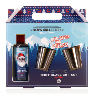 Coffret pour la douche+2 verres à shooter MEN'S COLLECTION WE