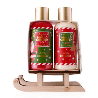 PROMO Coffret pour le corps +porte savon "traineau" SWEET MOMENT