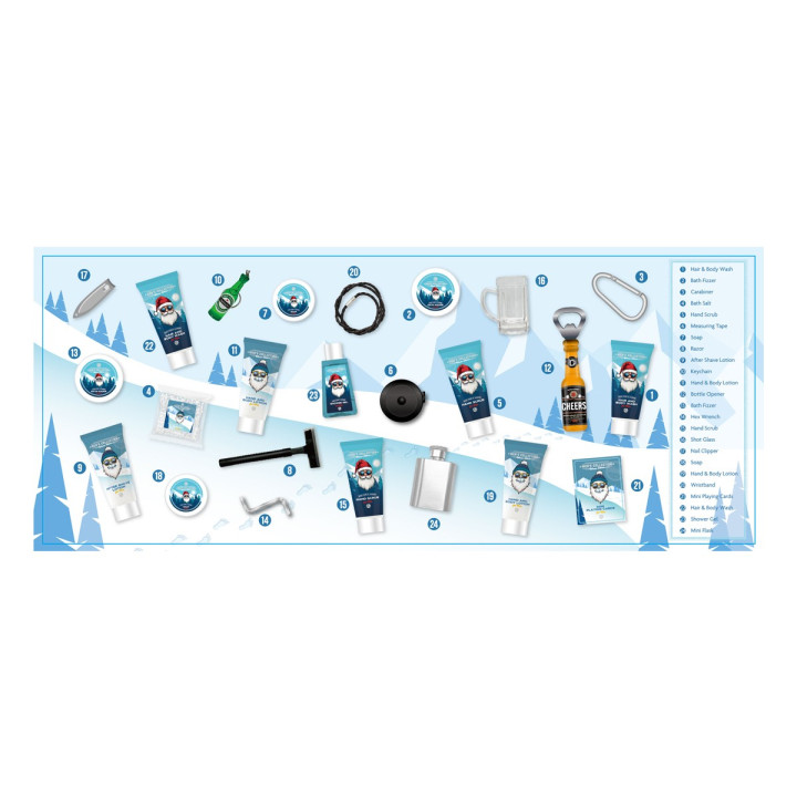 PROMO Calendrier de l'avent cosmétiques homme MEN'S COLLECTION WINTER EDITION