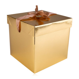 Boite en carton vide Or (15x15x15 cm)