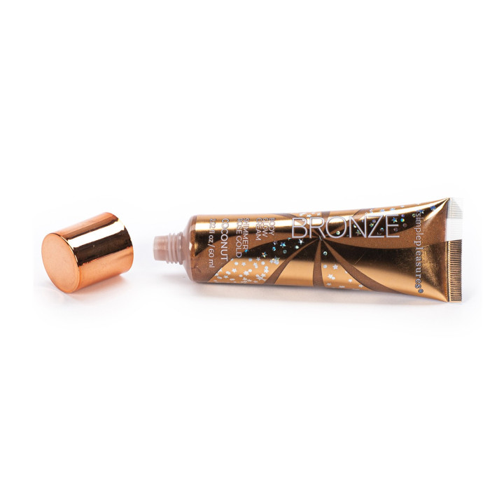 PROMO FRUITS PARTY Crème éclat visage & corps pailletée  60ml Bronze, senteur Coco