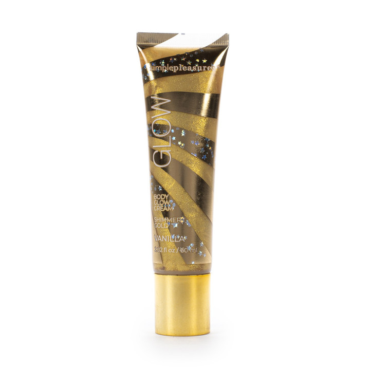 PROMO FRUITS PARTY Crème éclat visage & corps pailletée 60ml Gold , senteur Vanille