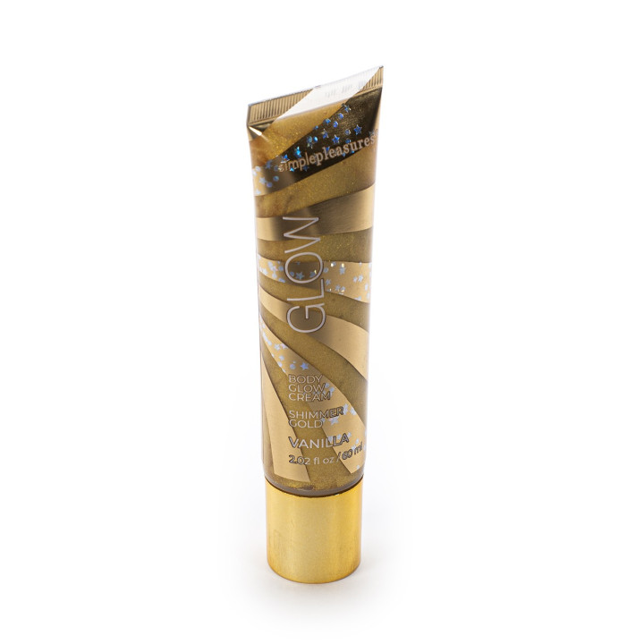 PROMO FRUITS PARTY Crème éclat visage & corps pailletée 60ml Gold , senteur Vanille