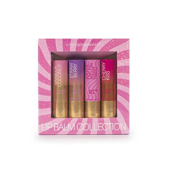 Coffret 4 baumes lèvres FRUITS PARTY, 4 senteurs