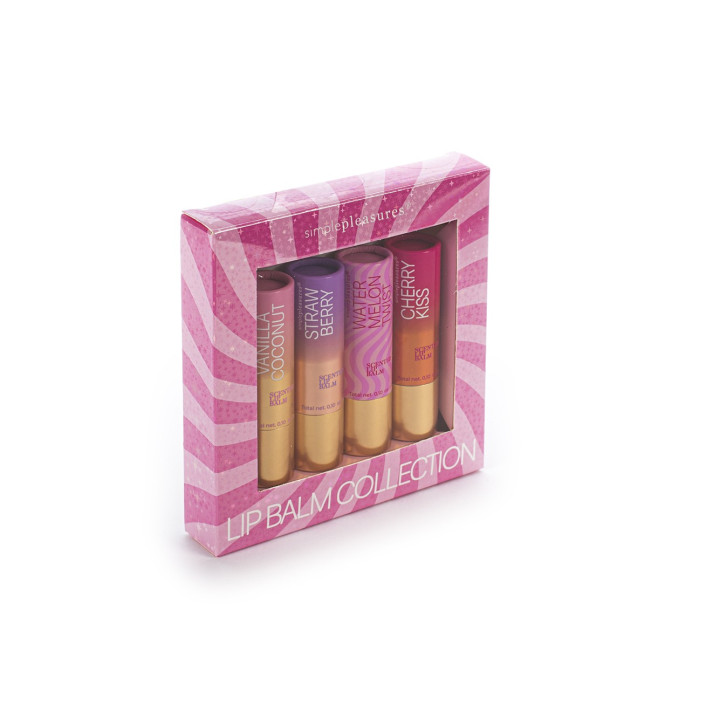 Coffret 4 baumes lèvres FRUITS PARTY, 4 senteurs
