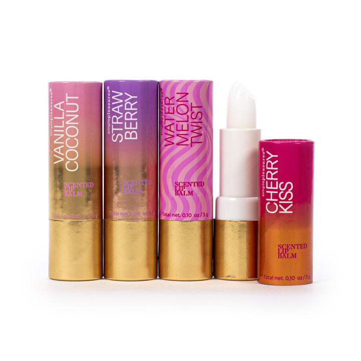 Coffret 4 baumes lèvres FRUITS PARTY, 4 senteurs
