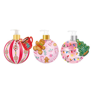 Distributeur de savon liquide 500ml BOULE, 3 modèles/senteurs assortis