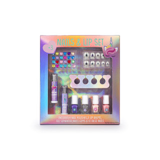 Coffret pour les ongles + baumes lèvres KIDS CUTIES, 3 modèles assortis