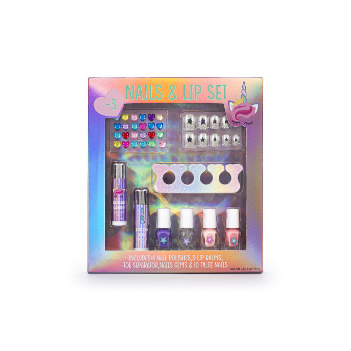 Coffret pour les ongles + baumes lèvres KIDS CUTIES, 3 modèles assortis