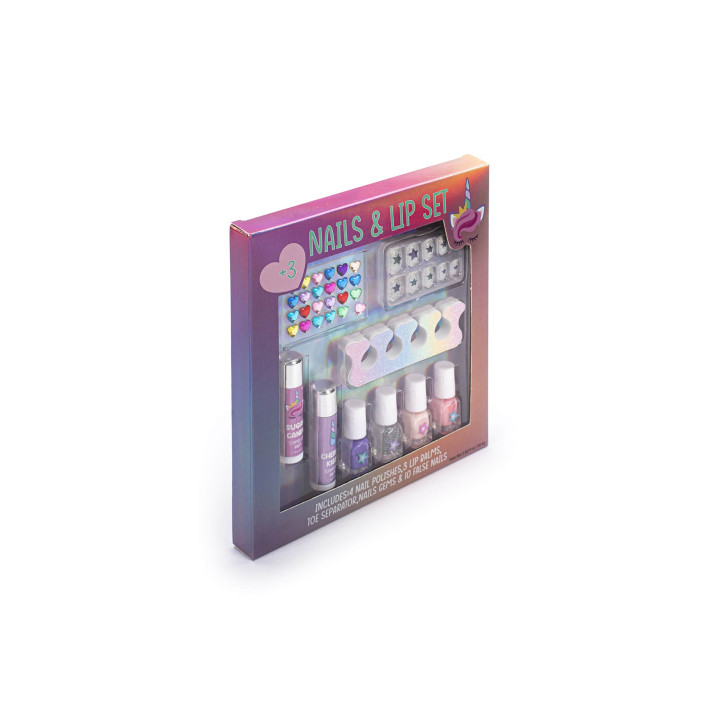 Coffret pour les ongles + baumes lèvres KIDS CUTIES, 3 modèles assortis