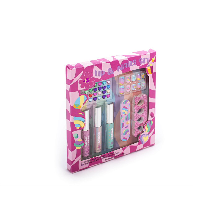Coffret pour les ongles + baumes lèvres KIDS CUTIES, 3 modèles assortis