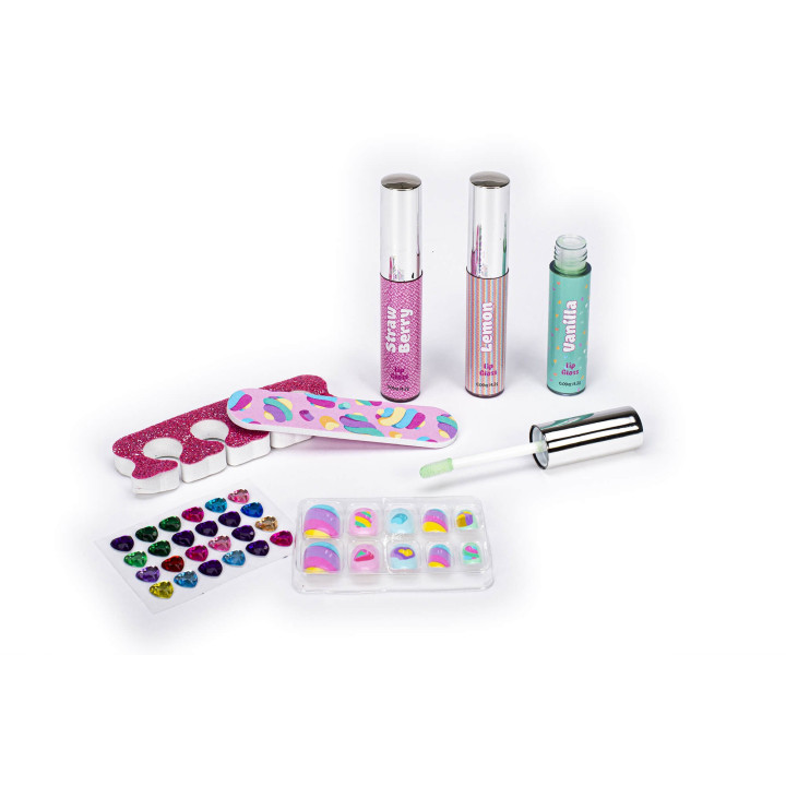 Coffret pour les ongles + baumes lèvres KIDS CUTIES, 3 modèles assortis