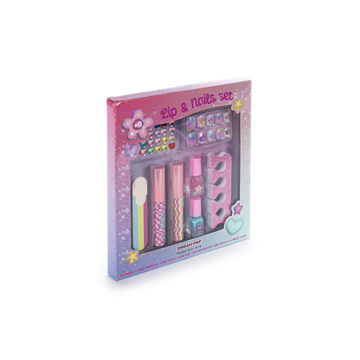 Coffret pour les ongles + baumes lèvres KIDS CUTIES, 3 modèles assortis