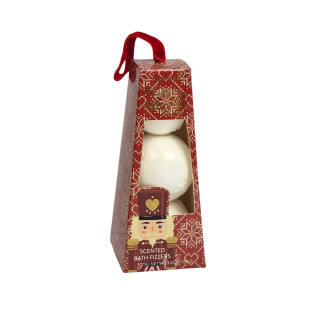 PROMO Coffret 3 boules effervescentes CASSE NOISETTE, senteur vanille