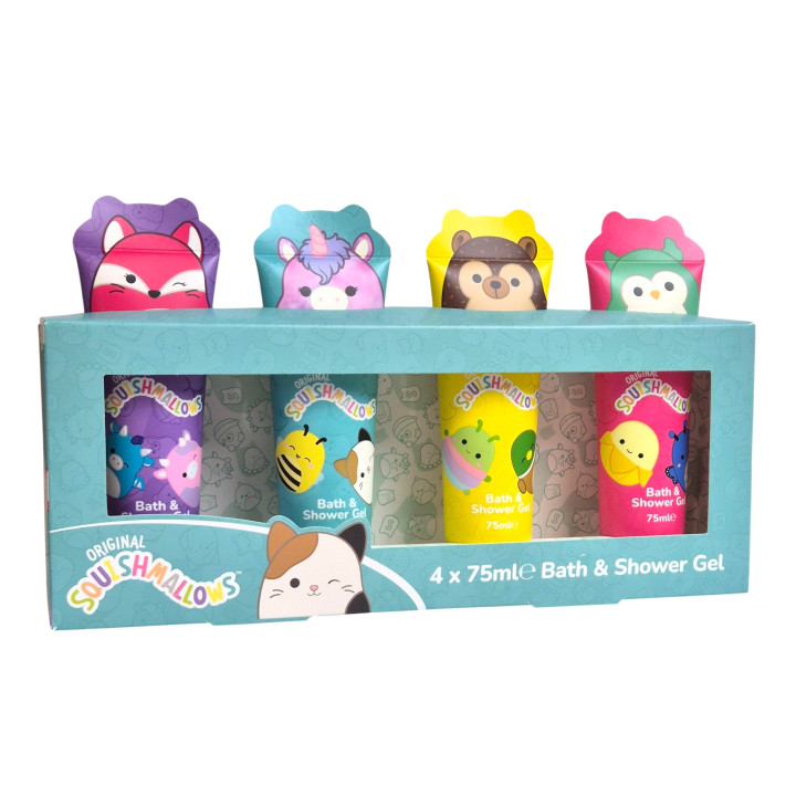 Coffret 4 gels douche SQUISHMALLOWS
