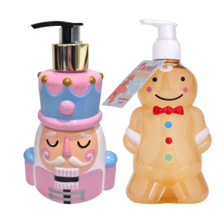 PROMO  Distributeur savon mains 330ml NUTCRACKER & 310ml SWEET HOLIDAYS