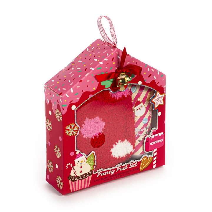 Coffret pour les pieds +chaussettes peluche SUGAR FROSTED LAND