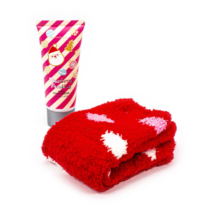 Coffret pour les pieds +chaussettes peluche SUGAR FROSTED LAND