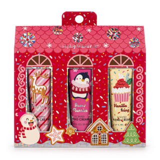 PROMO Coffret 3 crèmes mains SUGAR FROSTED LAND, 3 senteurs