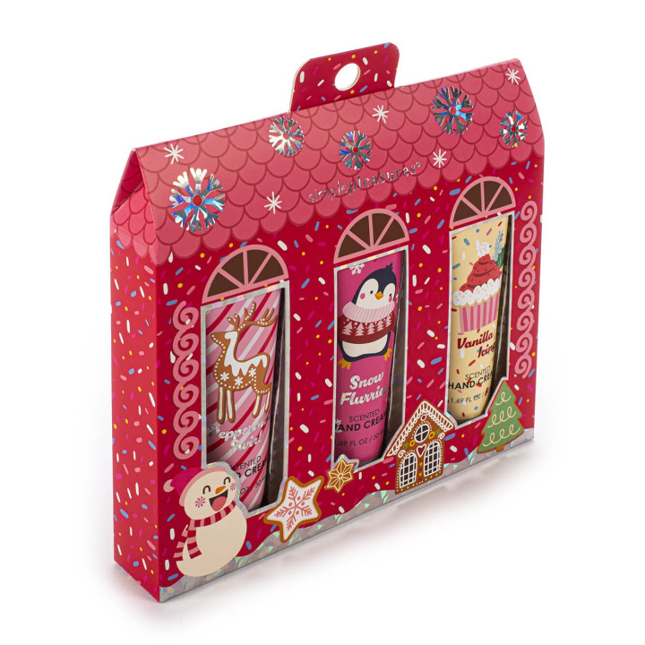 PROMO Coffret 3 crèmes mains SUGAR FROSTED LAND, 3 senteurs