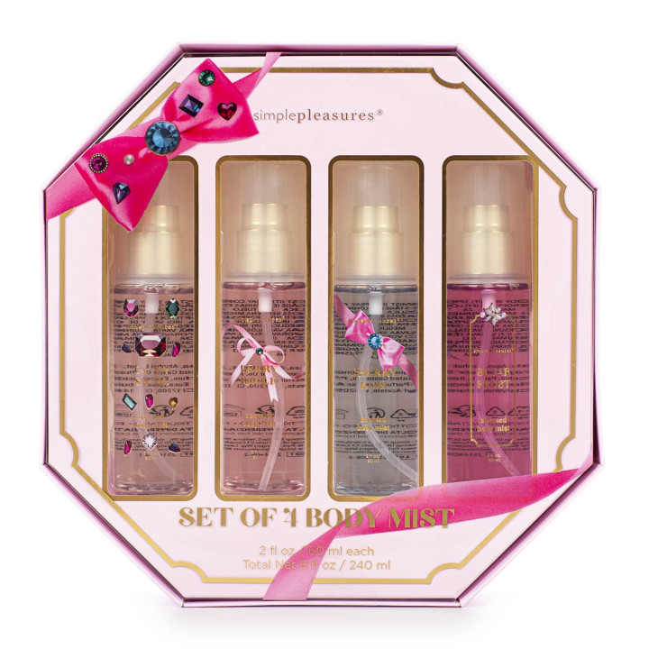 Coffret 4 brumes corps BEJEWELED, 4 senteurs