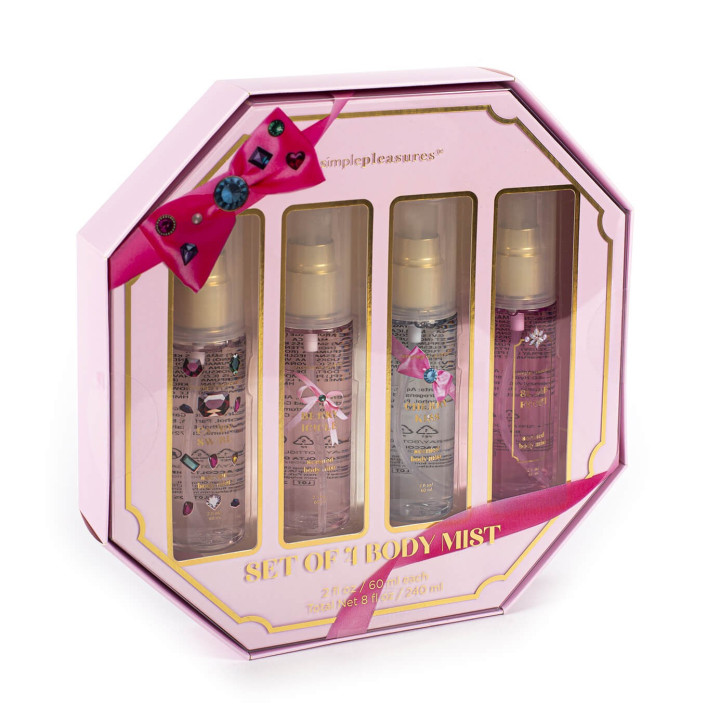 Coffret 4 brumes corps BEJEWELED, 4 senteurs