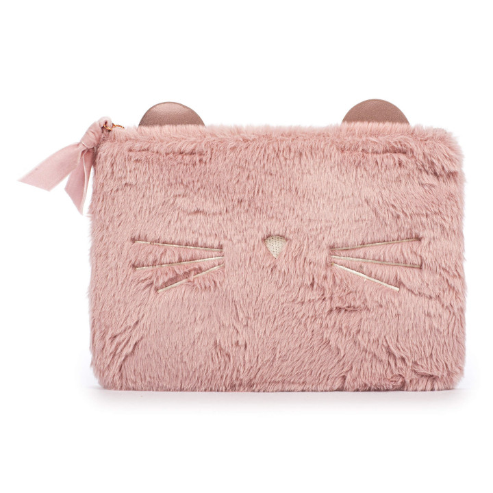 Trousse de toilette SWEET PASTEL (25x17,5 cm) peluche rose