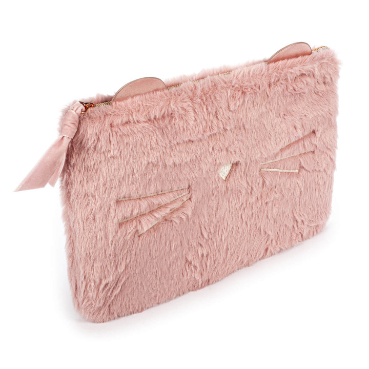 Trousse de toilette SWEET PASTEL (25x17,5 cm) peluche rose