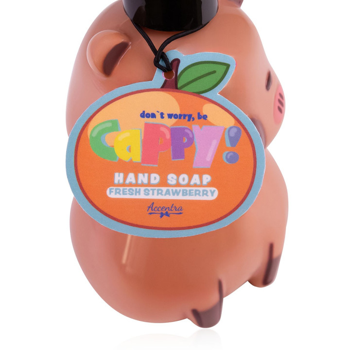 Distributeur savon mains 300ml CAPYBARA, senteur Fresh Strawberry