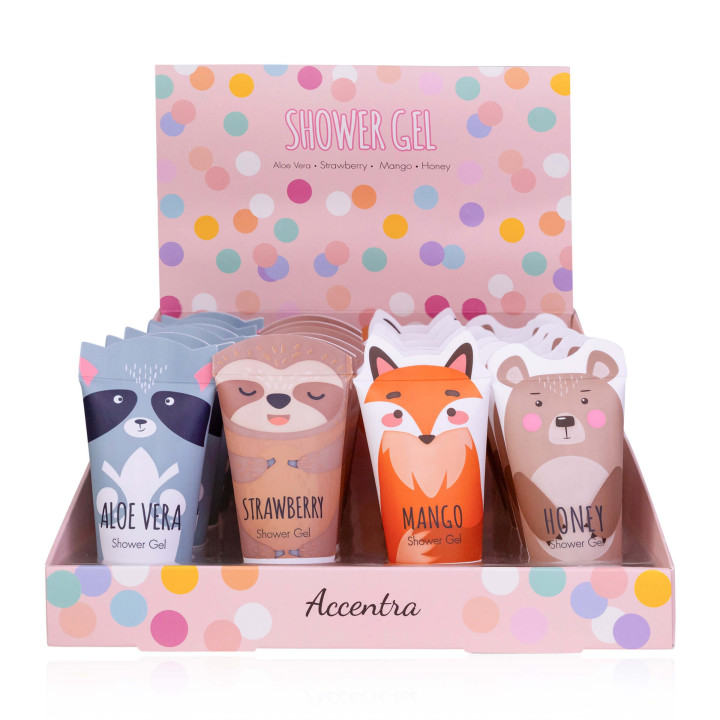 Gel douche 30ml ANIMALS, 4 modèles assortis