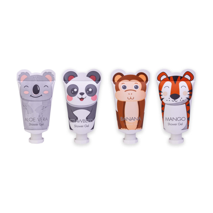 Gel douche 30ml ANIMALS, 4 modèles assortis