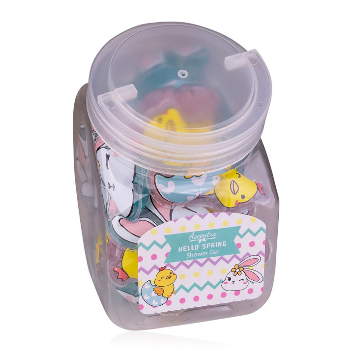 Berlingots de gel douche 50ml HELLO SPRING, 2 modèles assortis