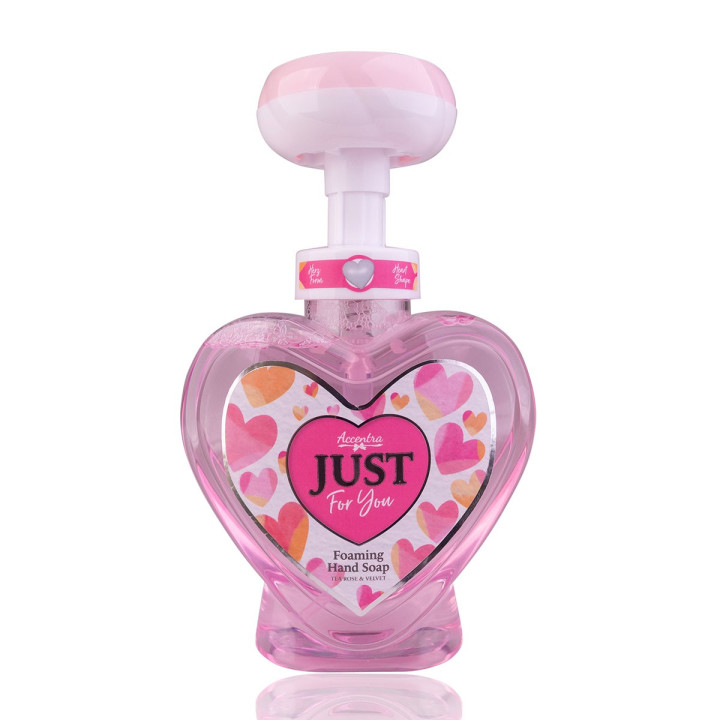 Distributeur savon mains mousse en forme de cœur 500ml JUST FOR YOU