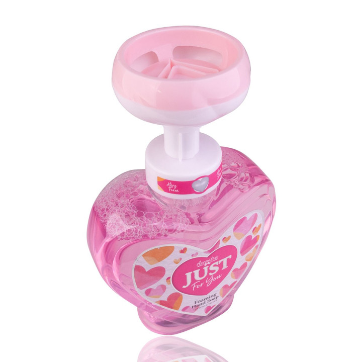 Distributeur savon mains mousse en forme de cœur 500ml JUST FOR YOU