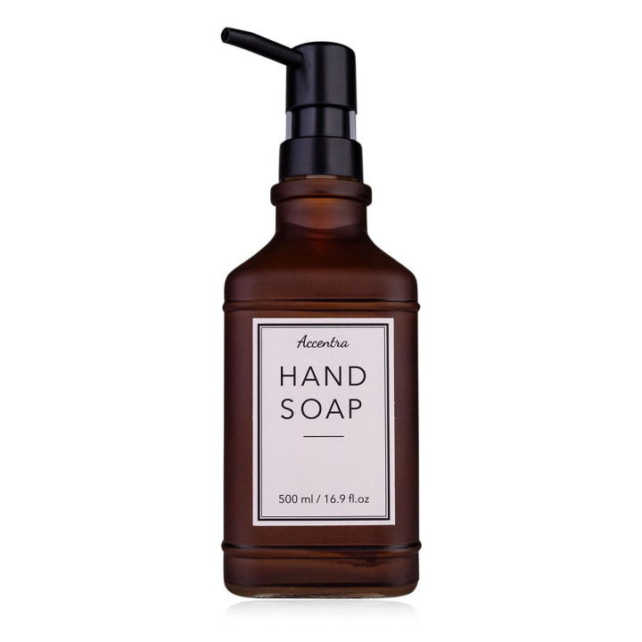 Distributeur savon mains en verre 500ml senteur White Tea