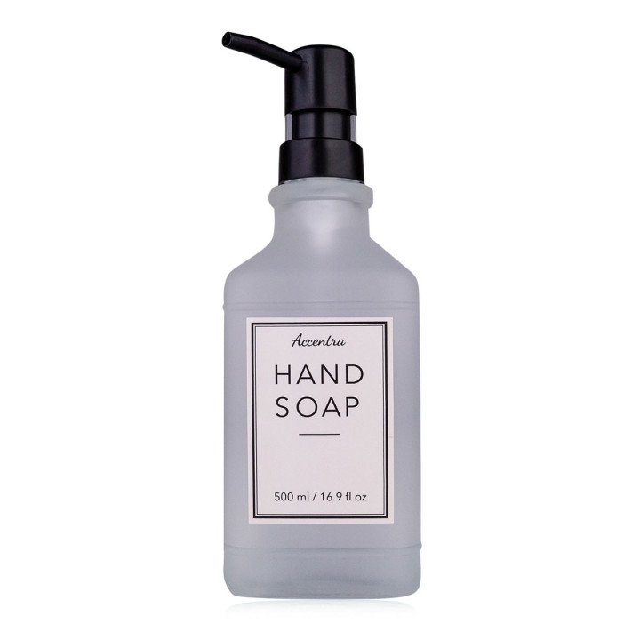Distributeur savon mains en verre 500ml senteur : White Tea