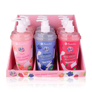Distributeur savon mains 500ml MILK SHAKE,3 modèles assortis