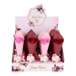 Rose de savon 8g, 2 couleurs assorties, senteur rose