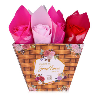 Rose de savon 8g, 3 couleurs assorties, senteur rose