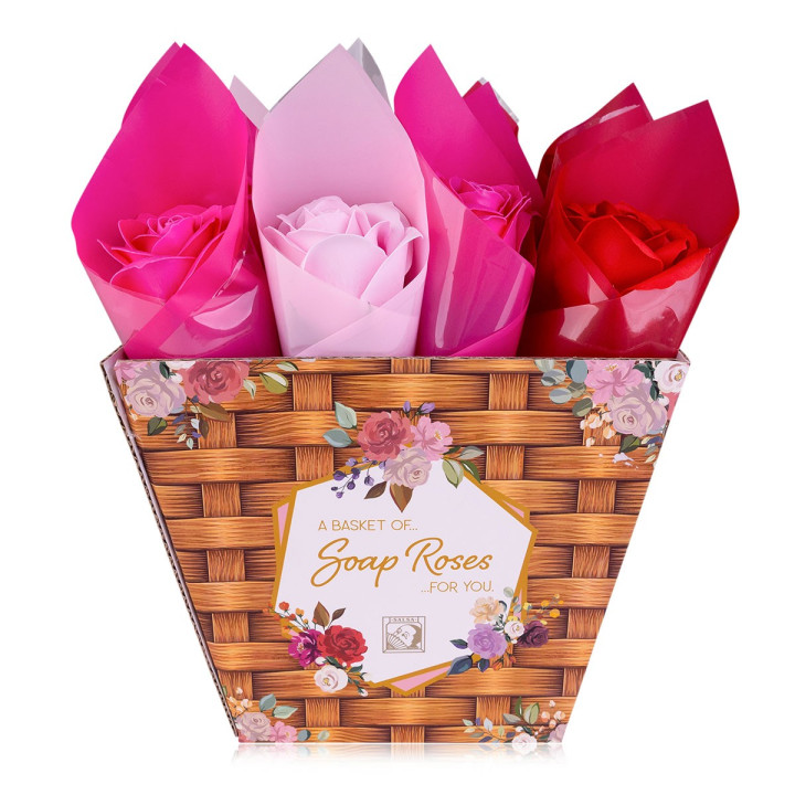 Rose de savon 8g, 3 couleurs assorties, senteur rose