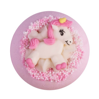 Boule effervescente pour le bain "CRAZY UNICORN" 190g, senteur Fraise, 2 modèles assortis