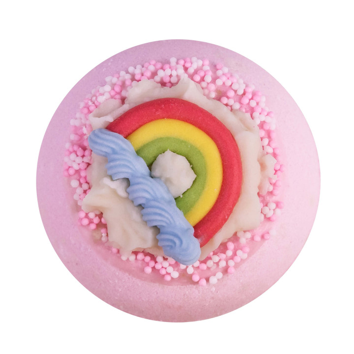 Boule effervescente pour le bain "CRAZY UNICORN" 190g, senteur Fraise, 2 modèles assortis