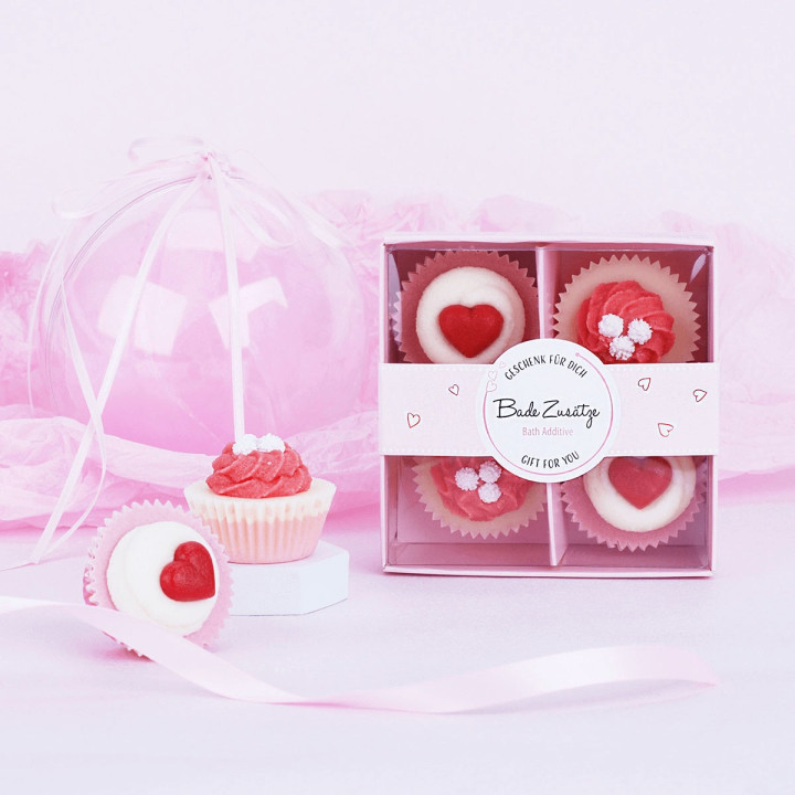 Coffret de 4 Cakes crémeux pour le bain PETIT AMOUR