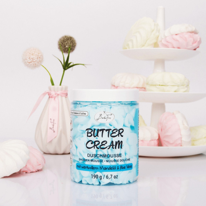 Mousse de douche 190g BUTTER CREAM, senteur Douceur de Lait
