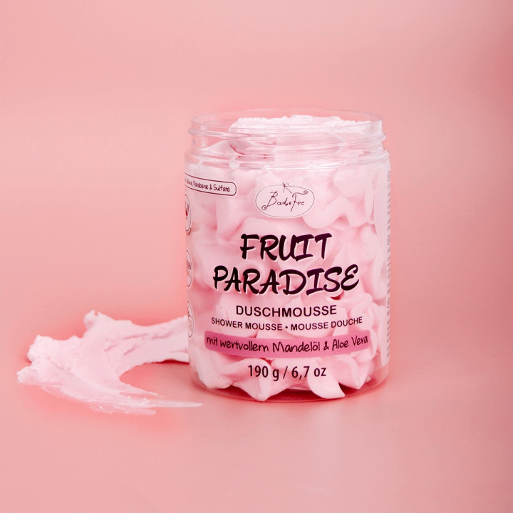 Mousse de douche 190g FRUIT PARADISE, senteur Orange, Grenade