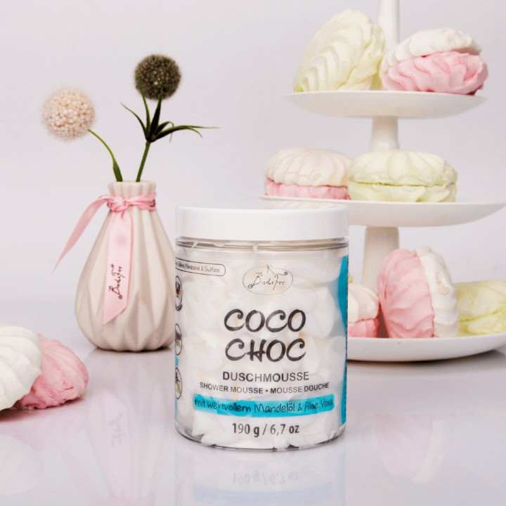 Mousse de douche 190g COCO CHOCO, senteurs Nougat, Chocolat