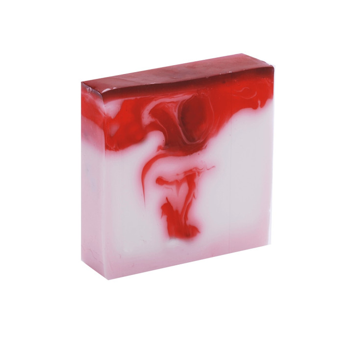Savon glycérine 100g ROSE DELICATE, senteur Rose, Rhubarbe