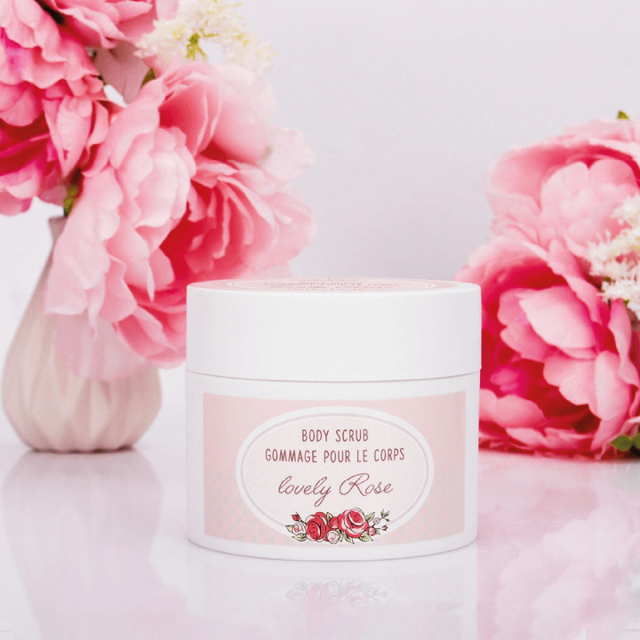 Gommage corps 350ml YOGHURT LINE, senteur Rose