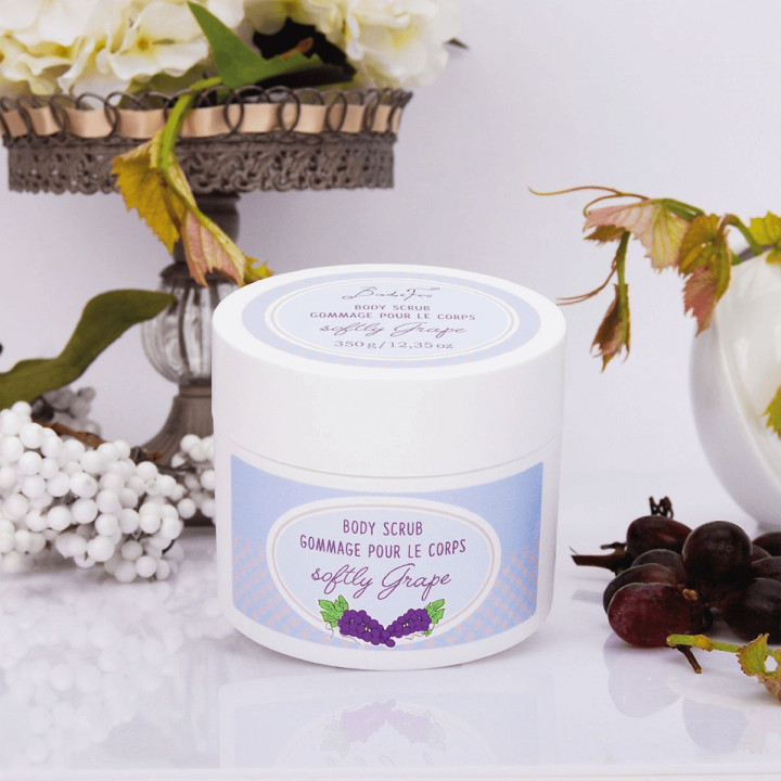 Gommage corps 350ml YOGHURT LINE, senteur Raisin